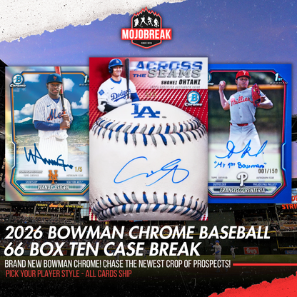 2026 Bowman Chrome Baseball Hobby Delight 66 Box Ten Case Pick Your Player #1 (Listing 1 of 3)