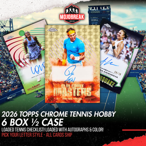 2026 Topps Chrome Tennis Hobby 6 Box Half Case Pick Your Letter #2