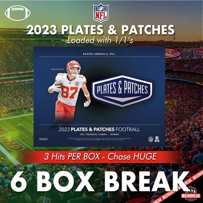 2023 Panini Plates & Patches NFL Hobby 6 Box PYT #4