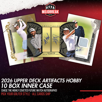 2026 Upper Deck Artifacts Golf Hobby 10 Box Case Pick Your Golfer #1