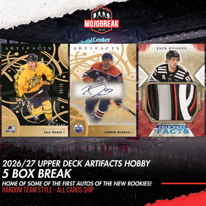 2026/27 Upper Deck Artifacts Hockey Hobby 5 Box Random Team #3