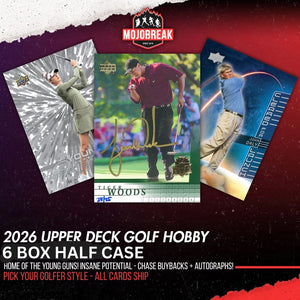 2026 Upper Deck Golf Hobby 6 Box Half Case Pick Your Golfer #3
