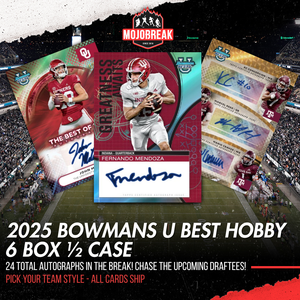 2025 Bowman University Best Football Hobby 6 Box Pick Your Team #1