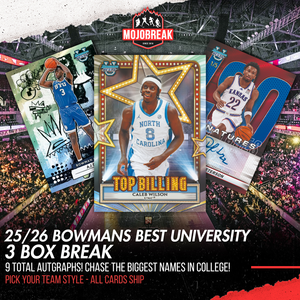 2025-26 Bowman University Best Basketball Hobby 3 Box Pick Your Team #4