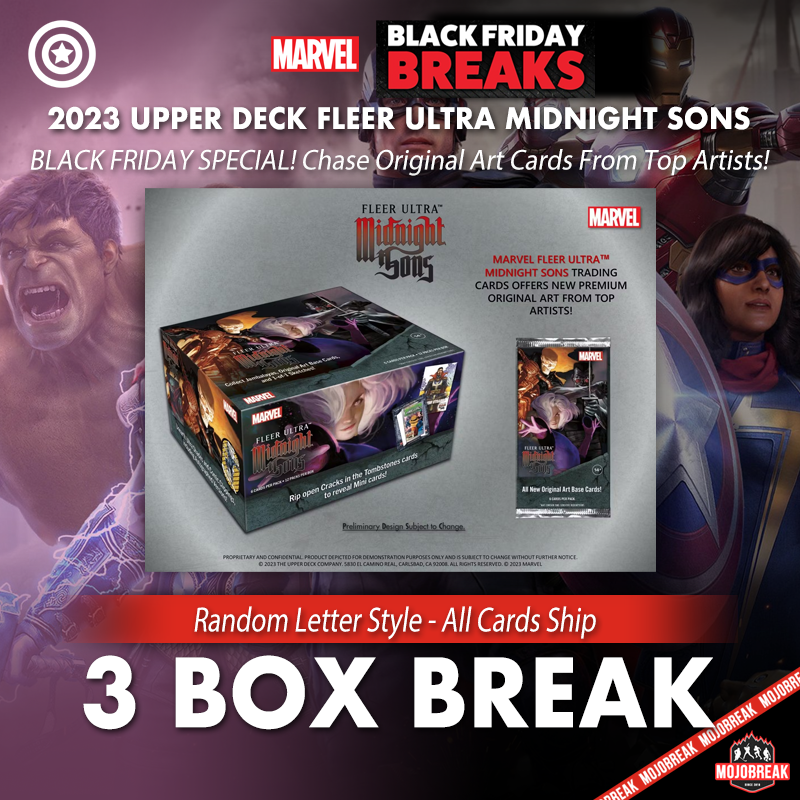 2024 CYBER MONDAY BREAK 2023 Fleer Ultra Marvel Midnight Sons 3 Box