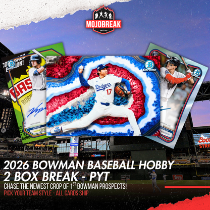 2026 Bowman Baseball Hobby 2 Box Pick Your Team #1