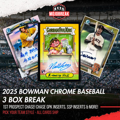 2025 Bowman Chrome Baseball Hobby 3 Box Pick Your Team #2