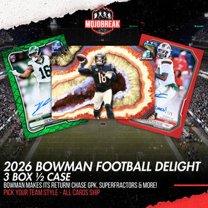 2026 Bowman Football Delight 3 Box Half Case Break Pick Your Team #1