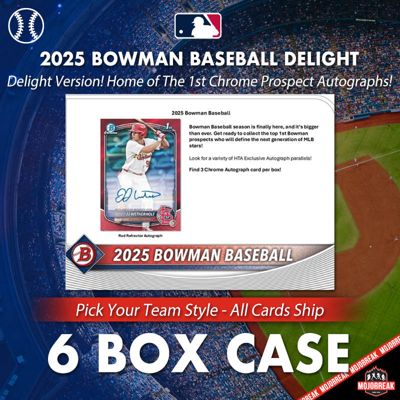 2025 Bowman Baseball Breaker's Delight 6 Box Case Pick Your Team #2