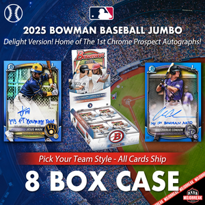 2025 Bowman Baseball Jumbo 8 Box Case Pick Your Team #1