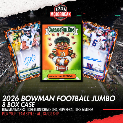 2026 Bowman Football Jumbo 8 Box Case Break Pick Your Team #1