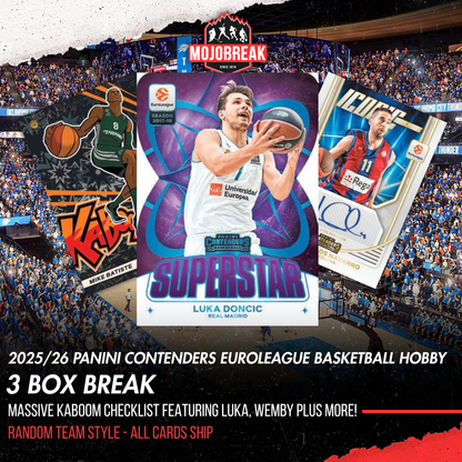 2025/26 Panini Contenders Euroleague Basketball Hobby 3 Box Random Team #1