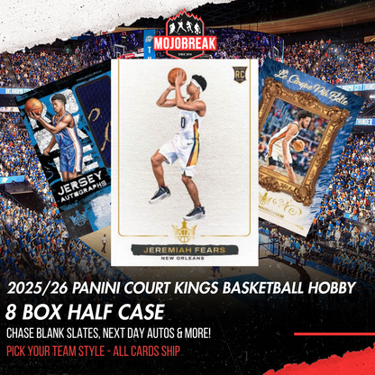 2025/26 Panini Court Kings Basketball 8 Box Half Case Pick Your Team #1