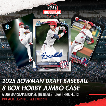 2025 Bowman Draft Baseball Hobby 8 Box Case Pick Your Team #1