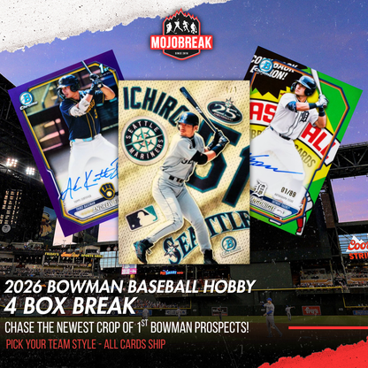 2026 Bowman Baseball Hobby 4 Box Pick Your Team #1