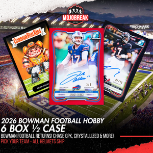 2026 Bowman Football Hobby 6 Box Half Case Break Pick Your Team #1