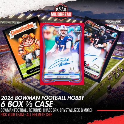 2026 Bowman Football Hobby 6 Box Half Case Break Pick Your Team #2