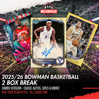 2025/26 Bowman Basketball Jumbo 2 Box Pick Your Team #12