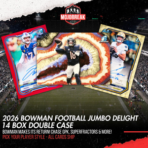 2026 Bowman Football Jumbo Delight 14 Box Double Case Break Pick Your Player #1 (Listing 1 of 2)