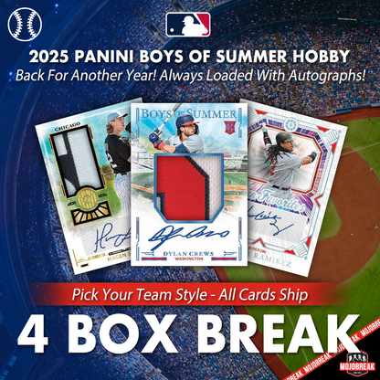 2025 Panini Boys of Summer Baseball Hobby 4 Box Half Case Pick Your Team #5