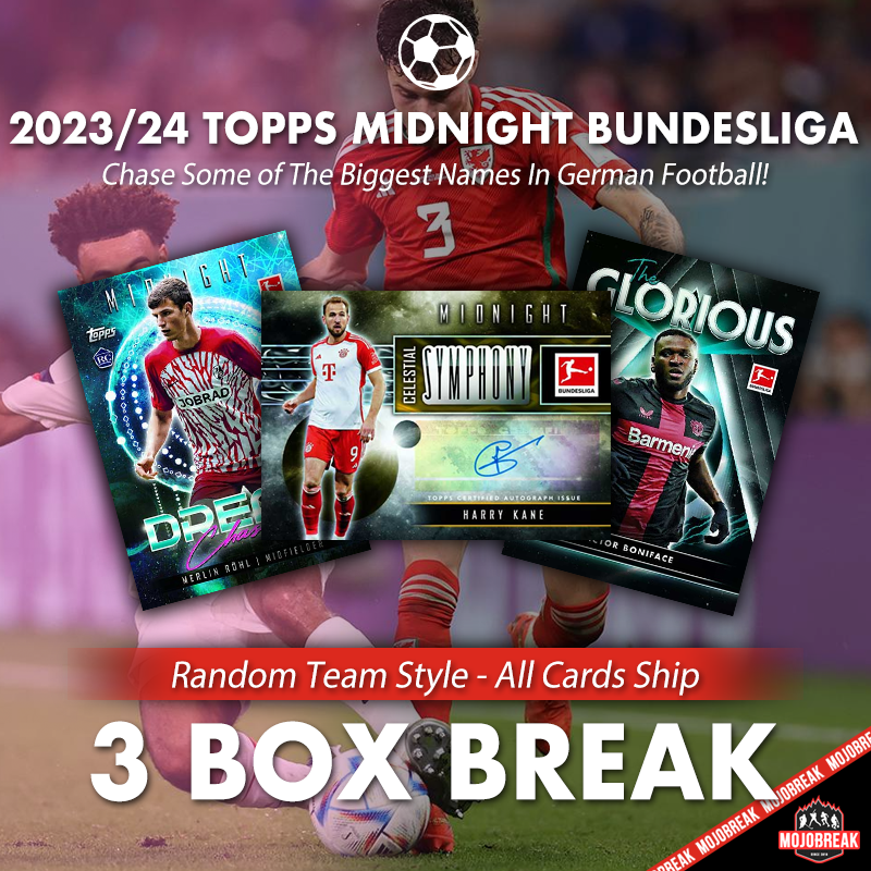 2024/25 Topps Bundesliga Midnight Soccer Hobby 3 Box Random Team #8