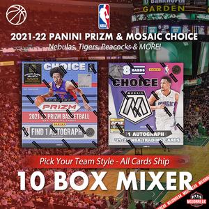 2021-22 Panini Prizm & Mosaic NBA Choice 10 Box Mixer Pick Your Team #1