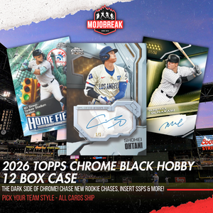 2026 Topps Chrome Black Baseball Hobby 12 Box Case Pick Your Team #2