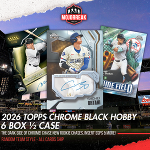 2026 Topps Chrome Black Baseball Hobby 6 Box Half Case Random Team #2