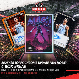2025/26 Topps Chrome Update Series Basketball Hobby 4 Box Pick Your Team #4