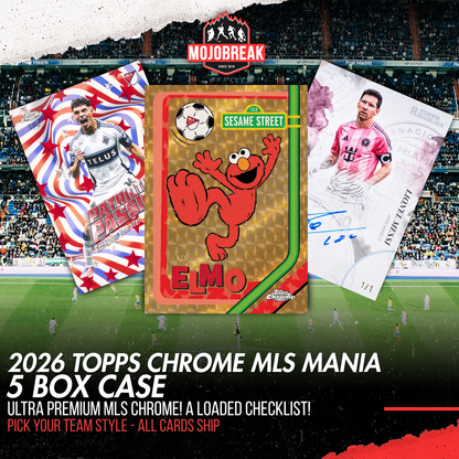 2026 Topps Chrome MLS Soccer Mania 5 Box Case Pick Your Team #1
