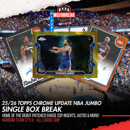 2025/26 Topps Chrome Update Series Basketball Jumbo Single Box Random Team #2