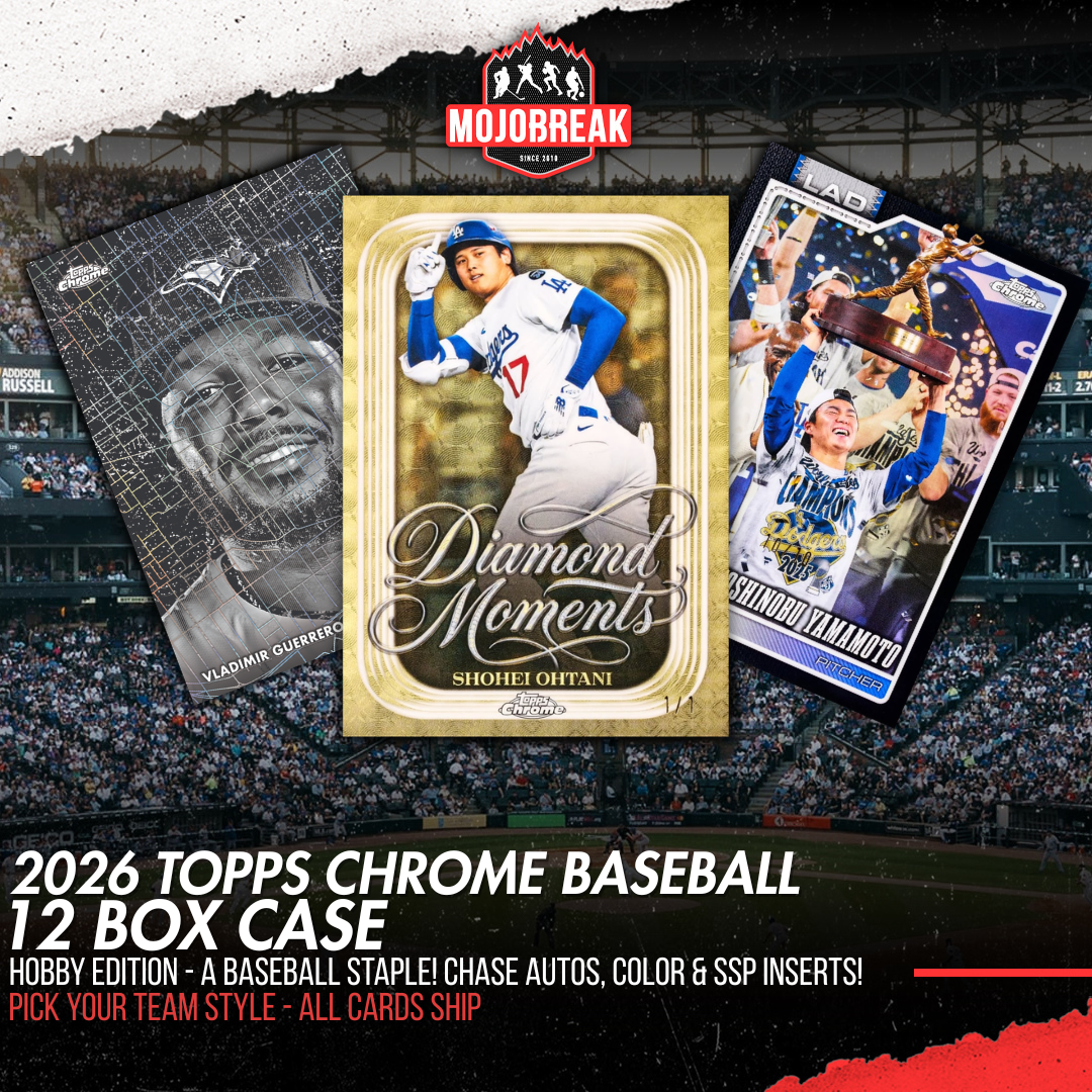 2026 Topps Chrome Baseball Hobby 12 Box Case Pick Your Team #1