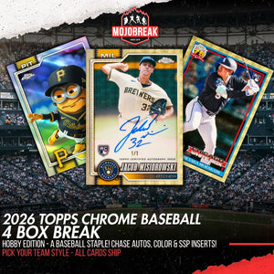2026 Topps Chrome Baseball Hobby 4 Box Pick Your Team #1
