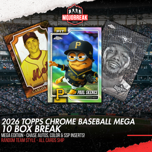 2026 Topps Chrome Baseball Mega 10 Box Half Case Random Team #1