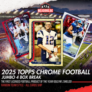2025 Topps Chrome Football Jumbo 4 Box Half Case Random Team #1