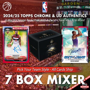 2024-25 Topps & Upper Deck Chrome Basketball & Authentic Buckets 7 Box Mixer Pick Your Team #1