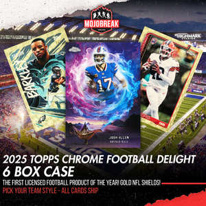 2025 Topps Chrome Football Delight 6 Box Case Pick Your Team #1