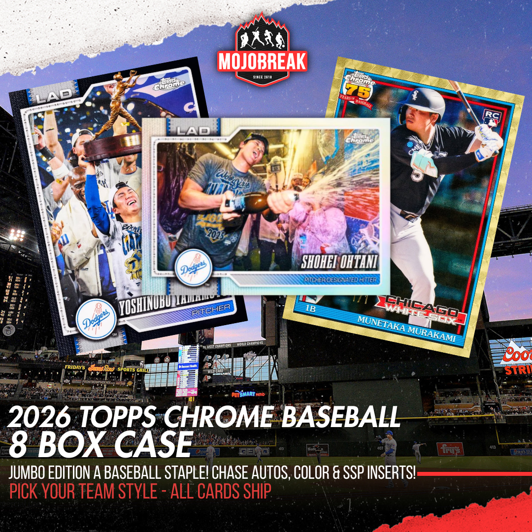 2026 Topps Chrome Baseball Jumbo 8 Box Case Pick Your Team #1