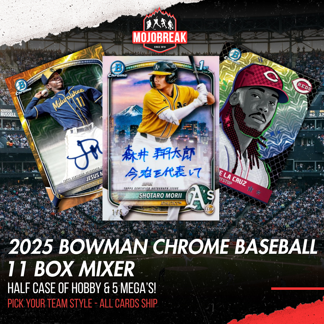 2025 Bowman Chrome Baseball Hobby & Mega 11 Box Mixer Pick Your Team #1