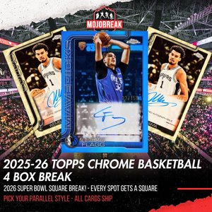 2026 Super Squares #35 - 2025/26 Topps Chrome Basketball Hobby 4 Box Pick Your Parallel