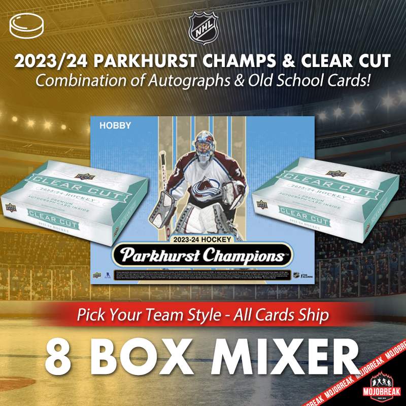 2023-24 UD Parkhurst Champions & Clear Cut Hockey 8 Box Mixer Pick Your Team #1