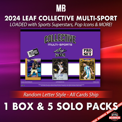 2024 Leaf Collective Multi-Sport 1 Box & 5 Solo Pack Mixer Random Letter #2