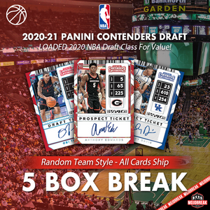 2020/21 Panini Contenders Draft NBA 5 Box Mixer Random Team #1