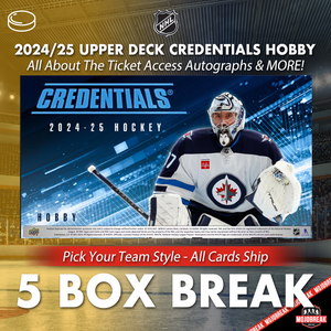 2024/25 Upper Deck Credentials Hockey 5 Box Break Pick Your Team #1
