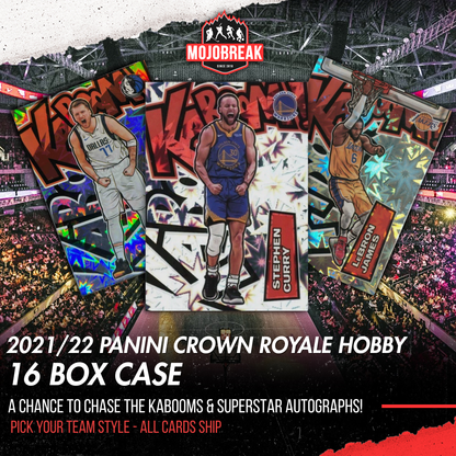 2021/22 Panini Crown Royale NBA Hobby 16 Box Case Pick Your Team #2