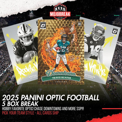 2025 Panini Donruss Optic Football Counter Display 5 Box Pick Your Team #1