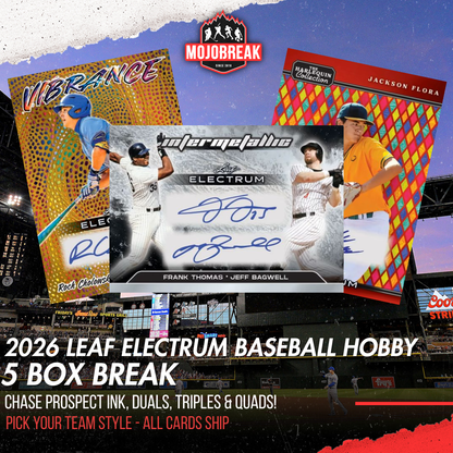 2026 Leaf Electrum Baseball Hobby 5 Box Random Team #1