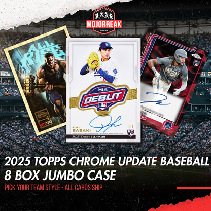 2025 Topps Chrome Update Series Baseball Jumbo 8 Box Case Pick Your Team #3
