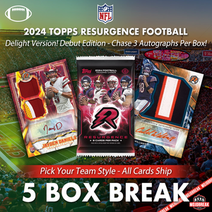 2024 Topps Resurgence Football Breakers Delight 5 Box Pick Your Team #1