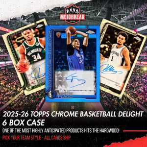 2025/26 Topps Chrome Basketball Breaker's Delight 6 Box Case Pick Your Team #1